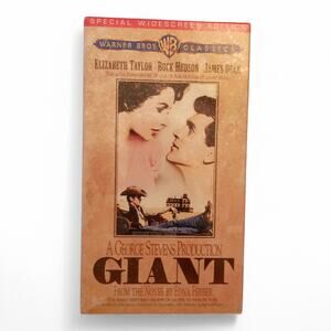 *NEW* GIANT Movie 1956 VHS 2-Tape Set ELIZABETH TAYLOR ROCK HUDSON JAMES DEAN